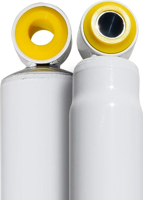 Close up of Nitro shocks