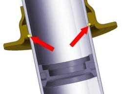 Spring seat on circlip